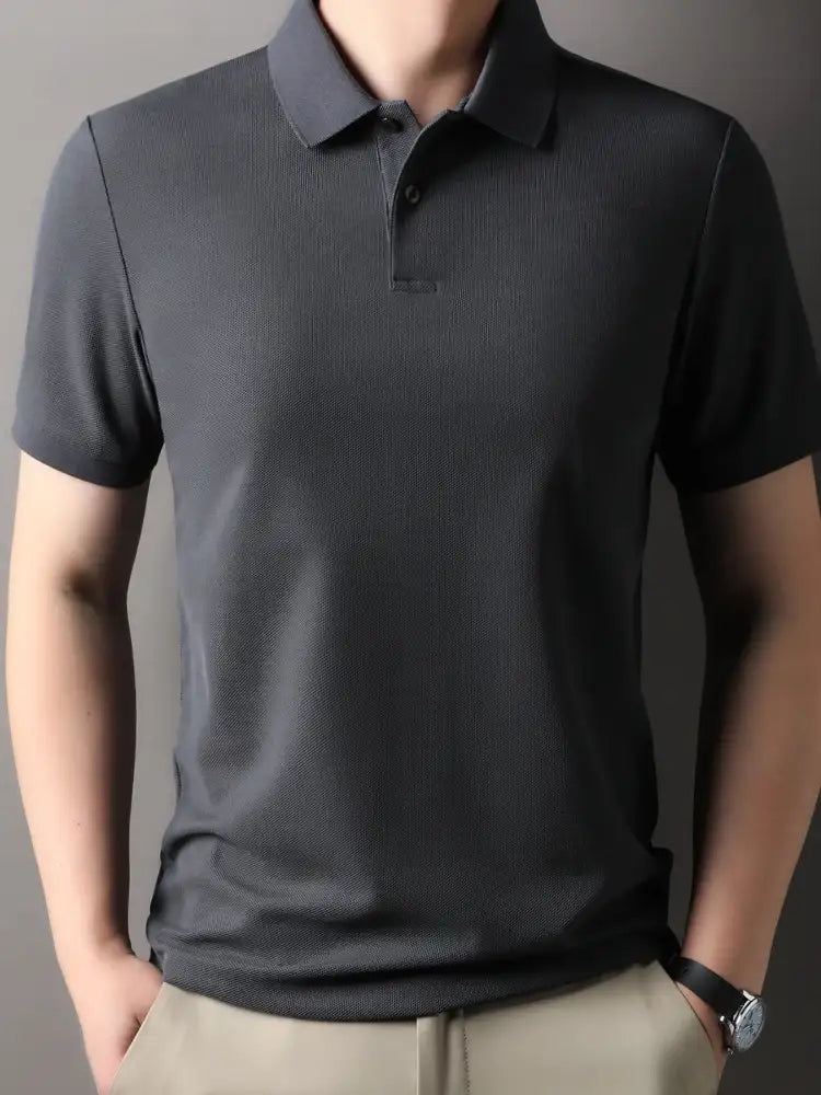 Men’s Plus Size Button Detail Short Sleeve Polo