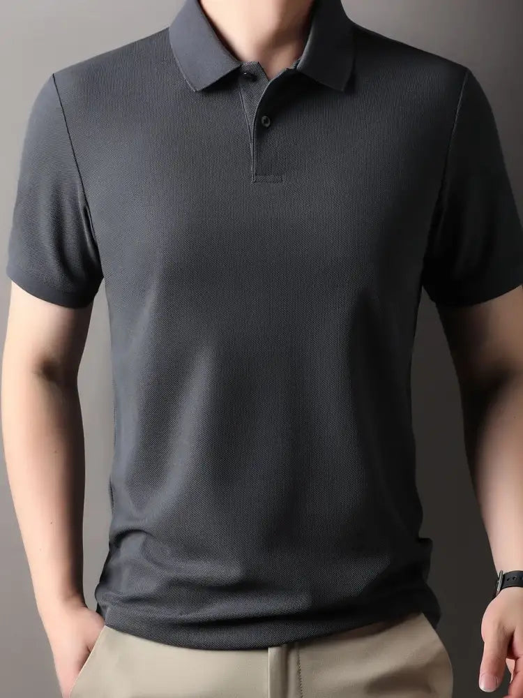 Men’s Plus Size Button Detail Short Sleeve Polo