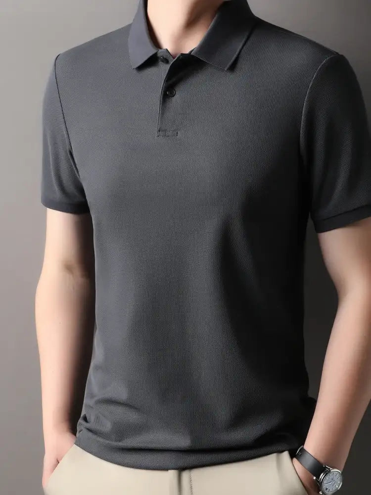 Men’s Plus Size Button Detail Short Sleeve Polo