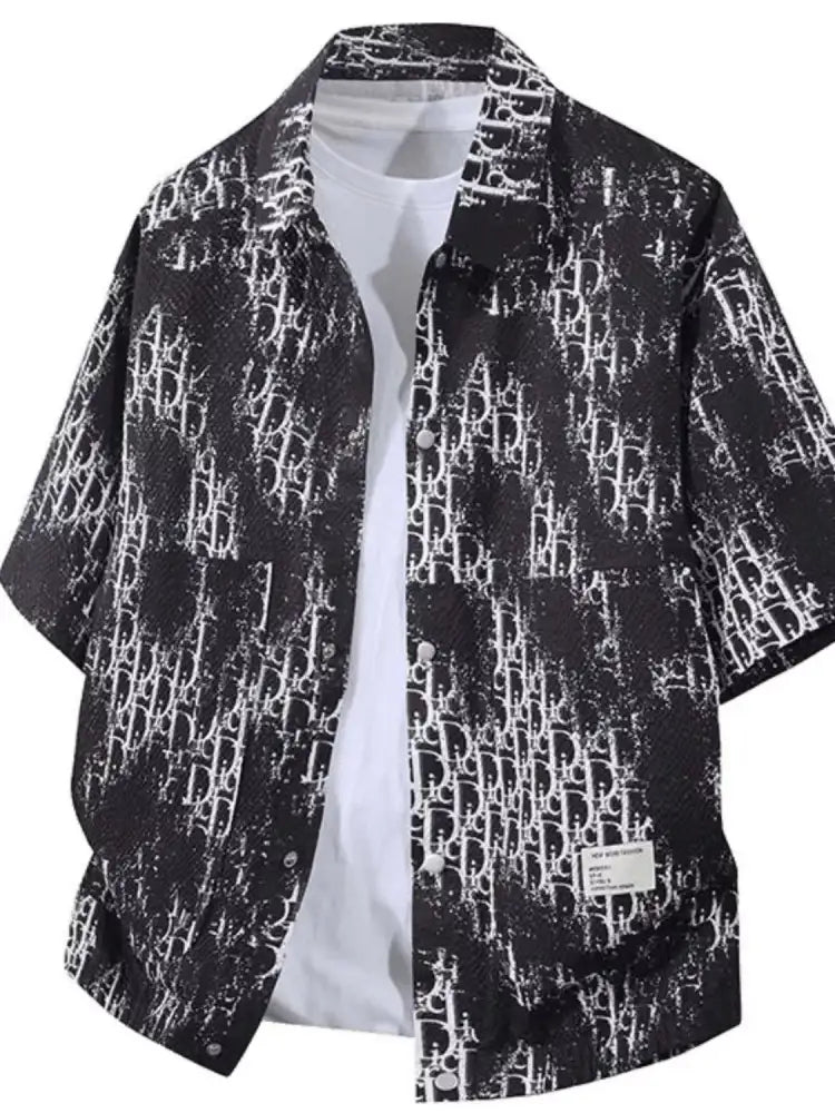 Men’s Plus Size Button Up Half Sleeve Shirt