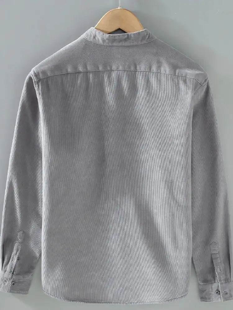 Men’s Plus Size Button Up Long Sleeve Jacket