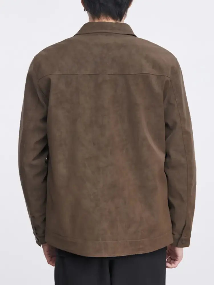 Men’s Plus Size Button Up Long Sleeve Jacket