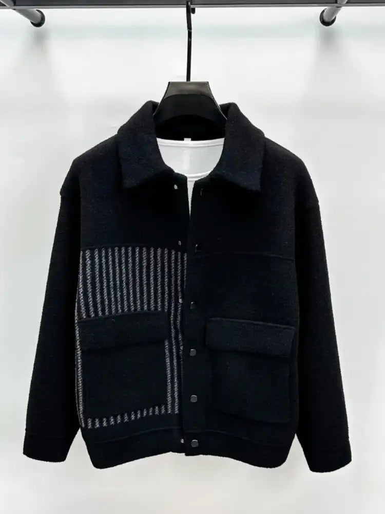 Men’s Plus Size Button Up Long Sleeve Jacket