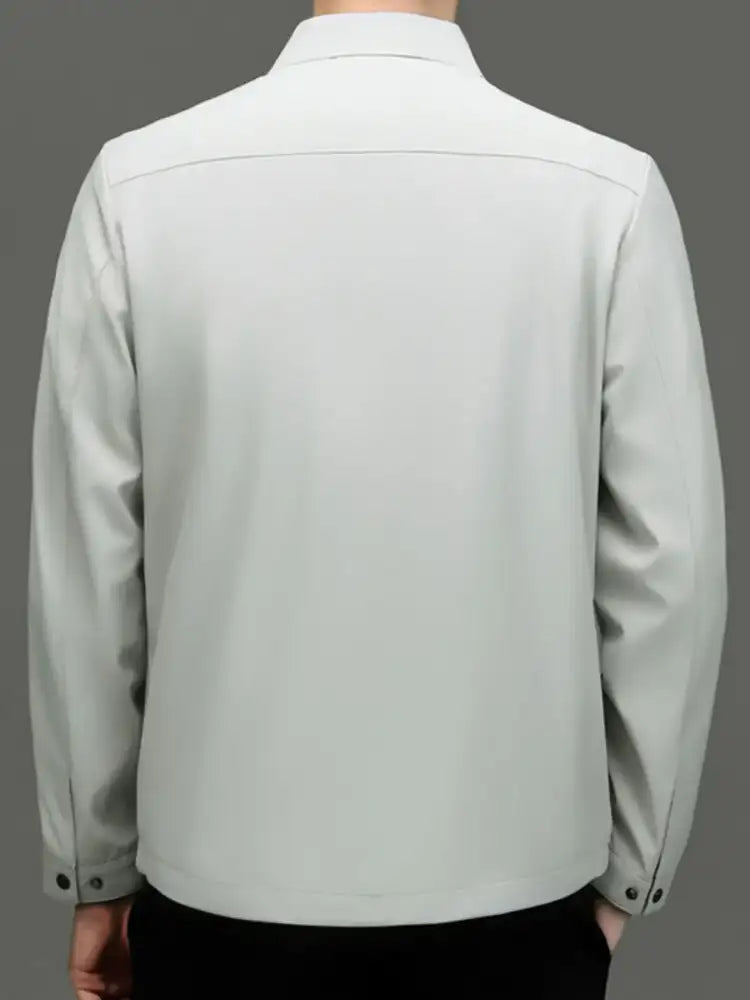 Men’s Plus Size Button Up Long Sleeve Jacket