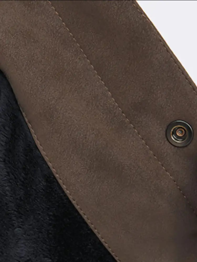 Men’s Plus Size Button Up Long Sleeve Jacket