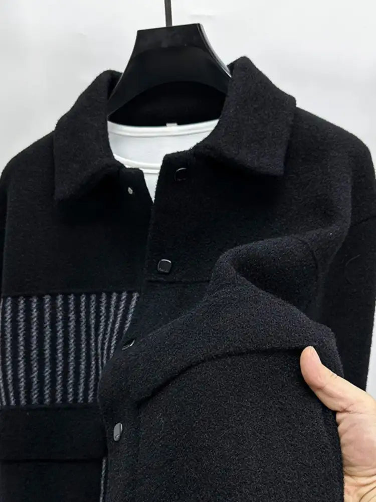 Men’s Plus Size Button Up Long Sleeve Jacket