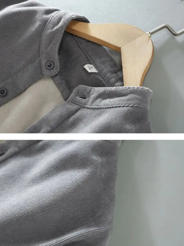 Men’s Plus Size Button Up Long Sleeve Jacket