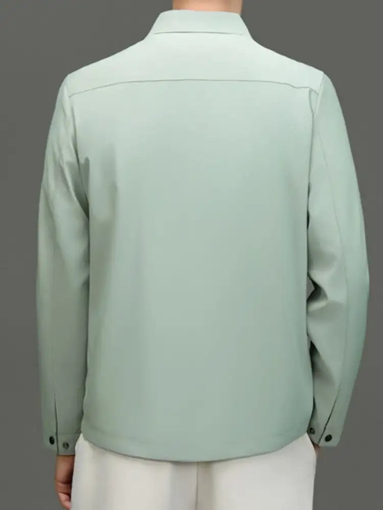 Men’s Plus Size Button Up Long Sleeve Jacket