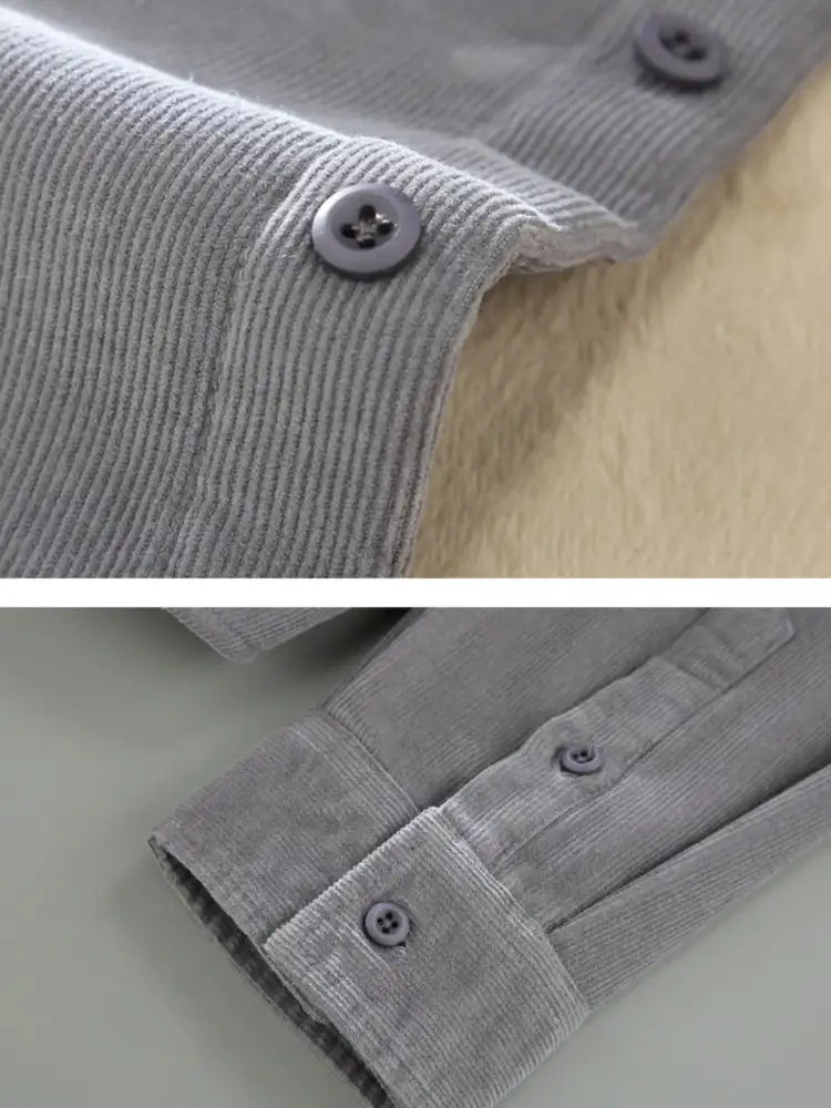 Men’s Plus Size Button Up Long Sleeve Jacket