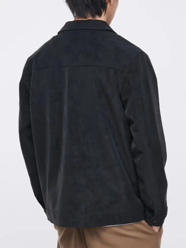 Men’s Plus Size Button Up Long Sleeve Jacket