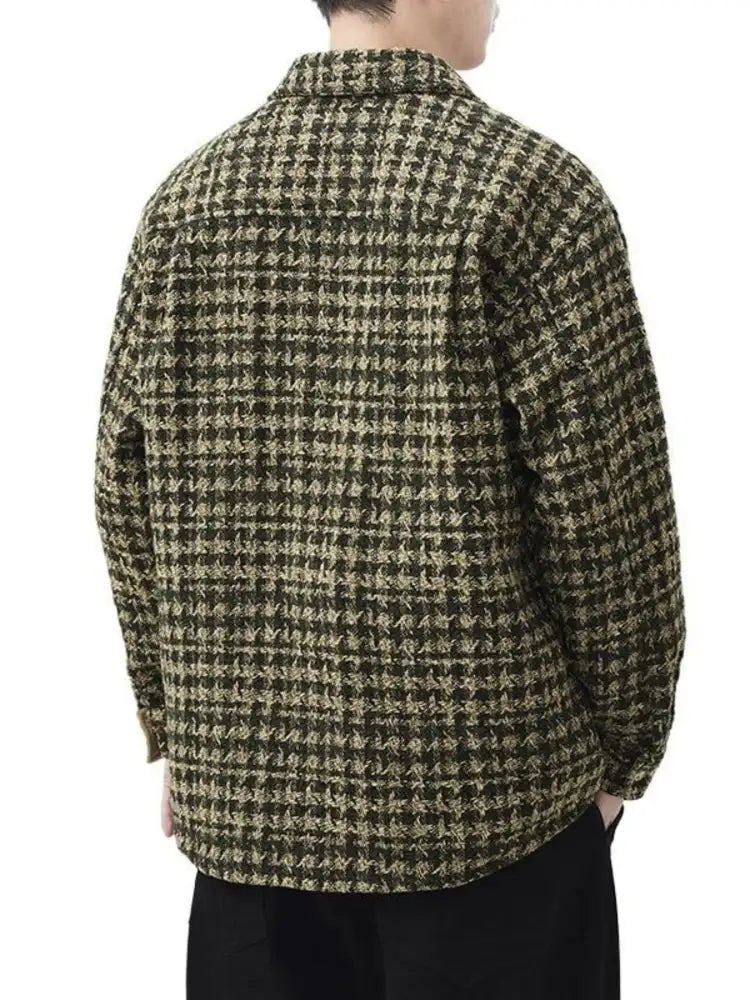 Men’s Plus Size Button Up Long Sleeve Jacket