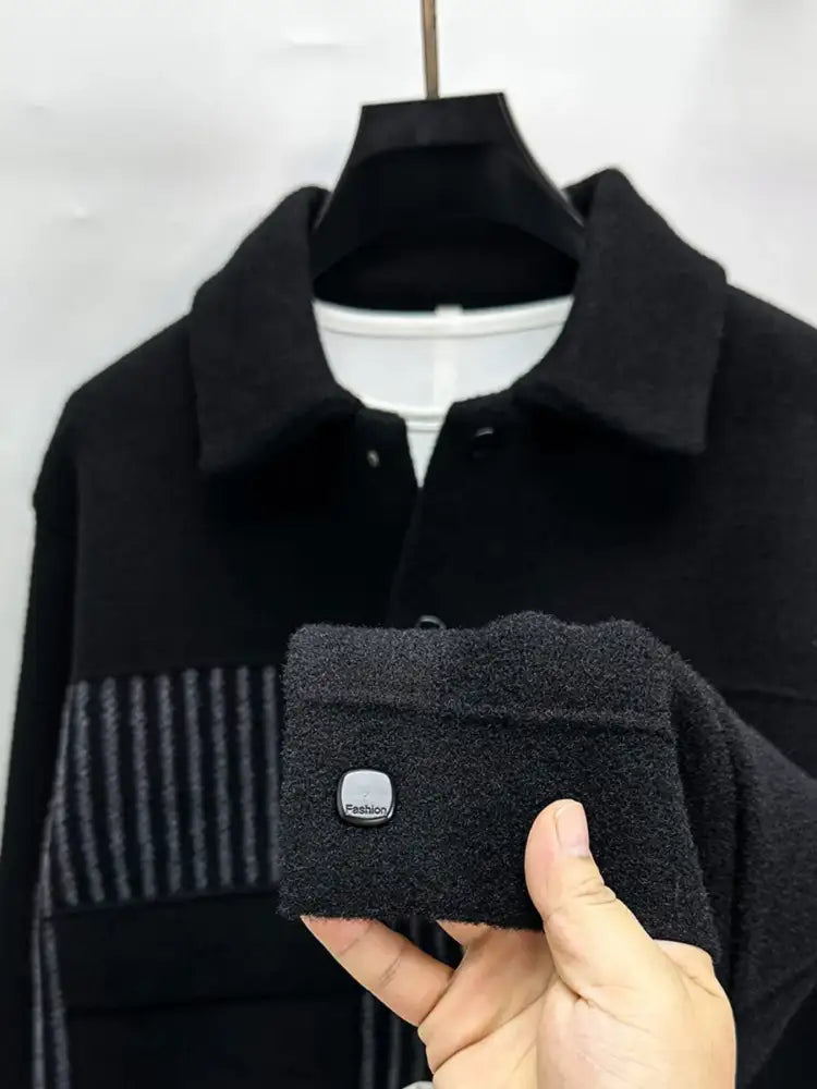 Men’s Plus Size Button Up Long Sleeve Jacket