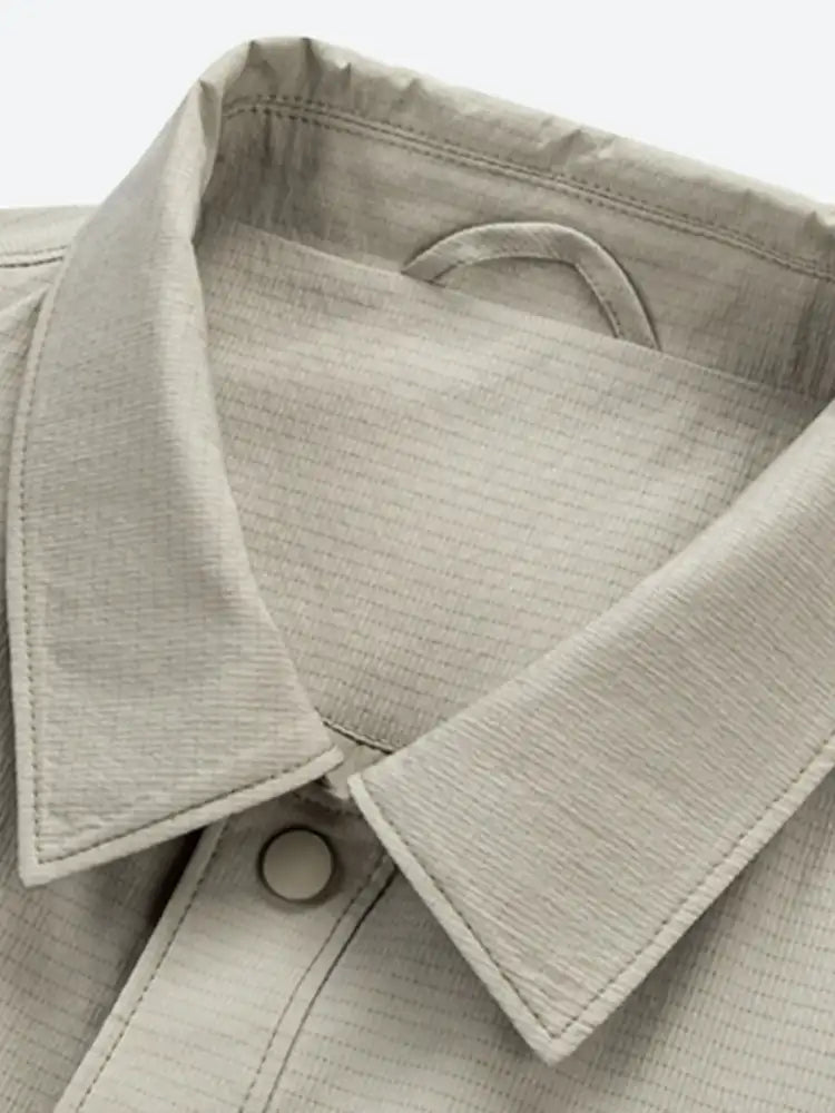 Men’s Plus Size Button Up Long Sleeve Jacket