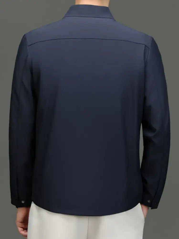 Men’s Plus Size Button Up Long Sleeve Jacket