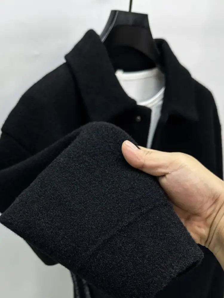 Men’s Plus Size Button Up Long Sleeve Jacket