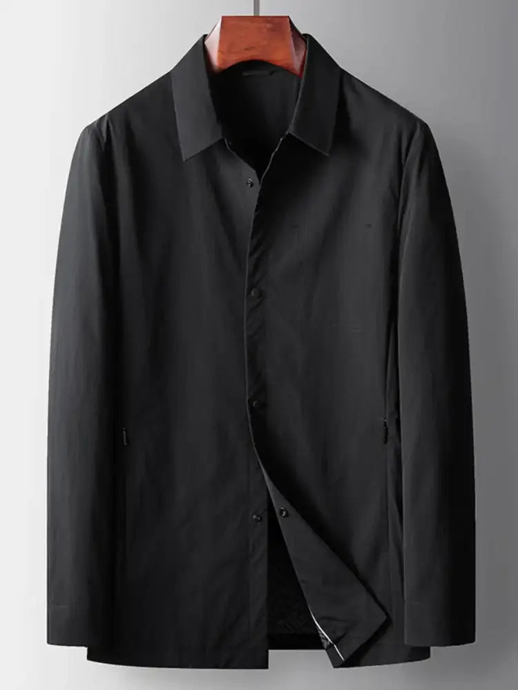 Men’s Plus Size Button Up Long Sleeve Jacket