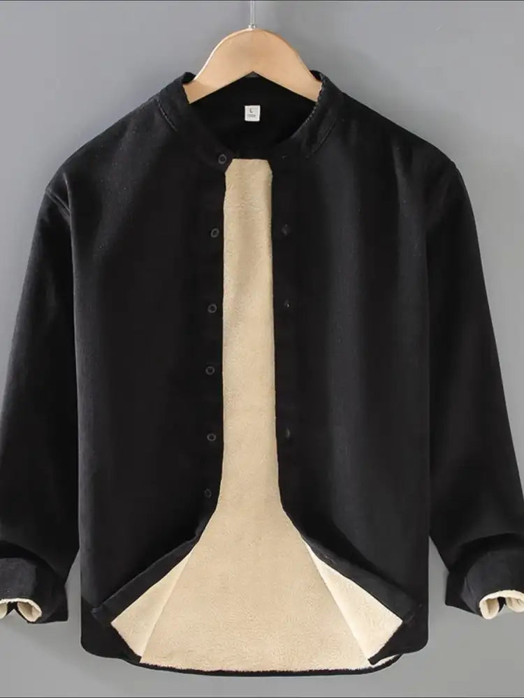 Men’s Plus Size Button Up Long Sleeve Jacket