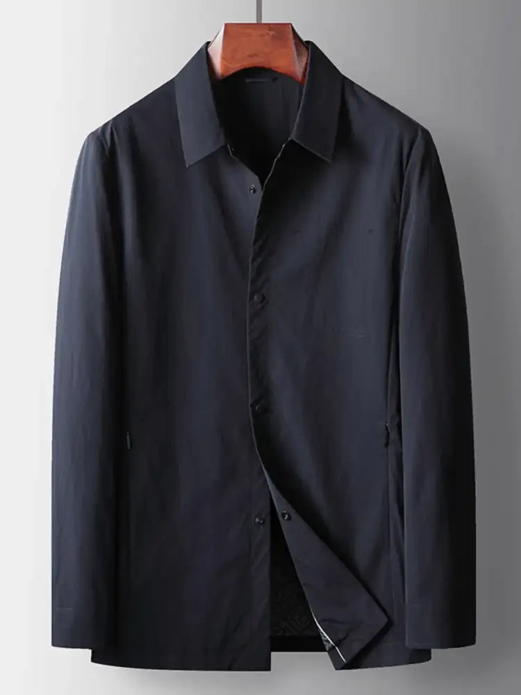 Men’s Plus Size Button Up Long Sleeve Jacket