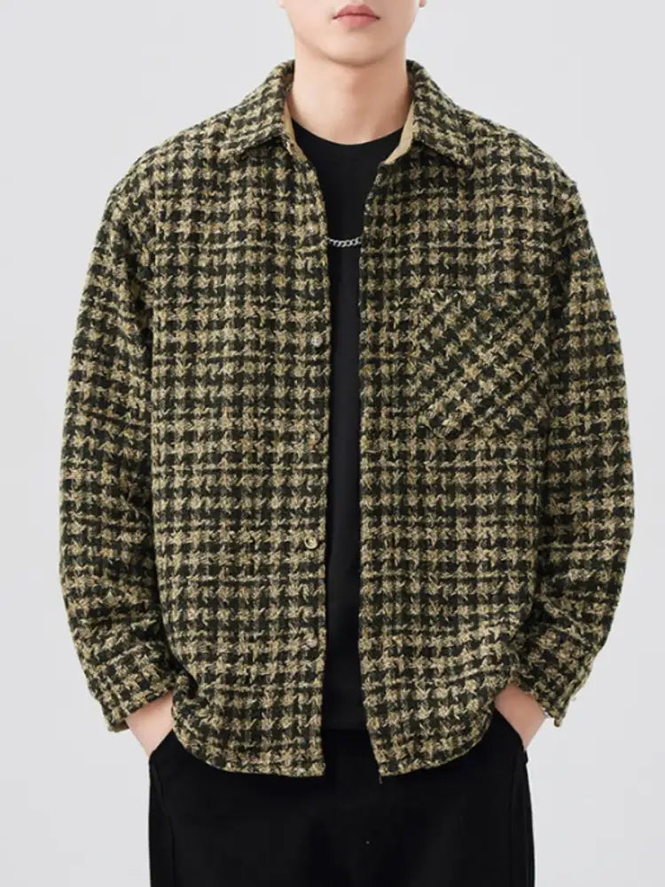 Men’s Plus Size Button Up Long Sleeve Jacket