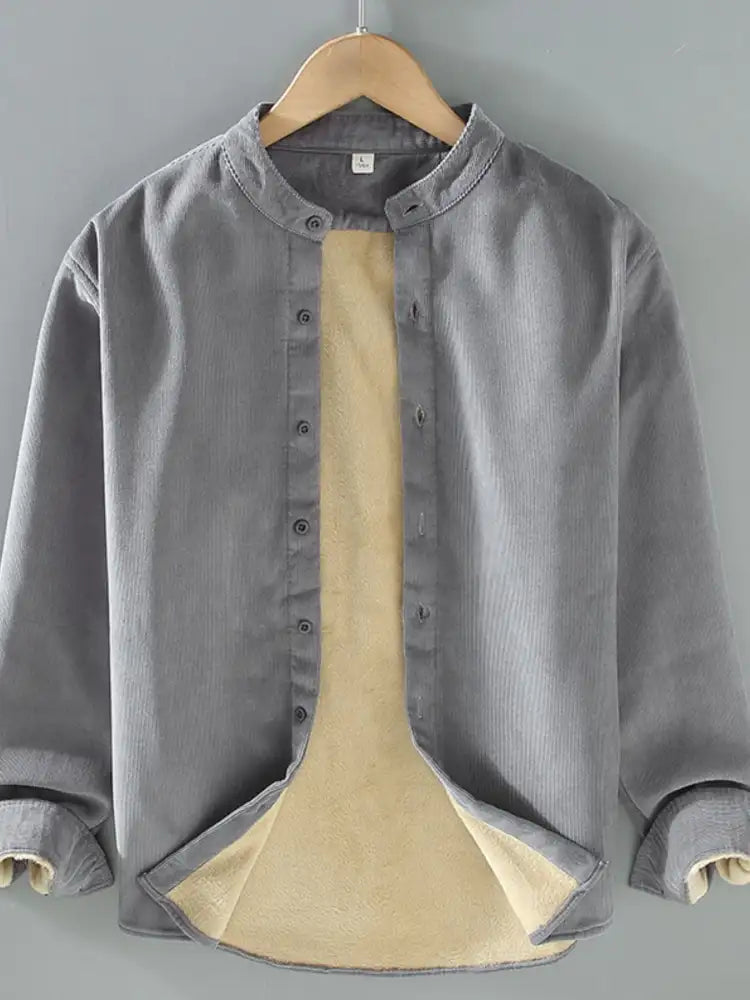 Men’s Plus Size Button Up Long Sleeve Jacket