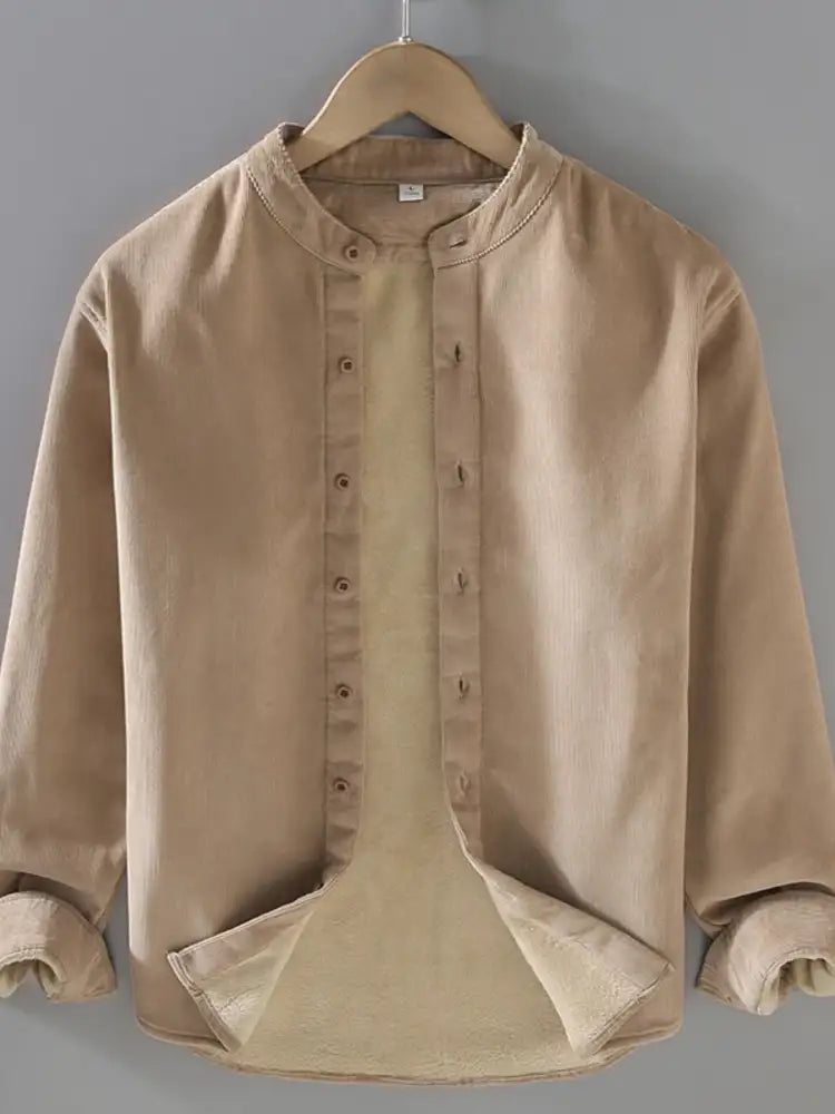 Men’s Plus Size Button Up Long Sleeve Jacket