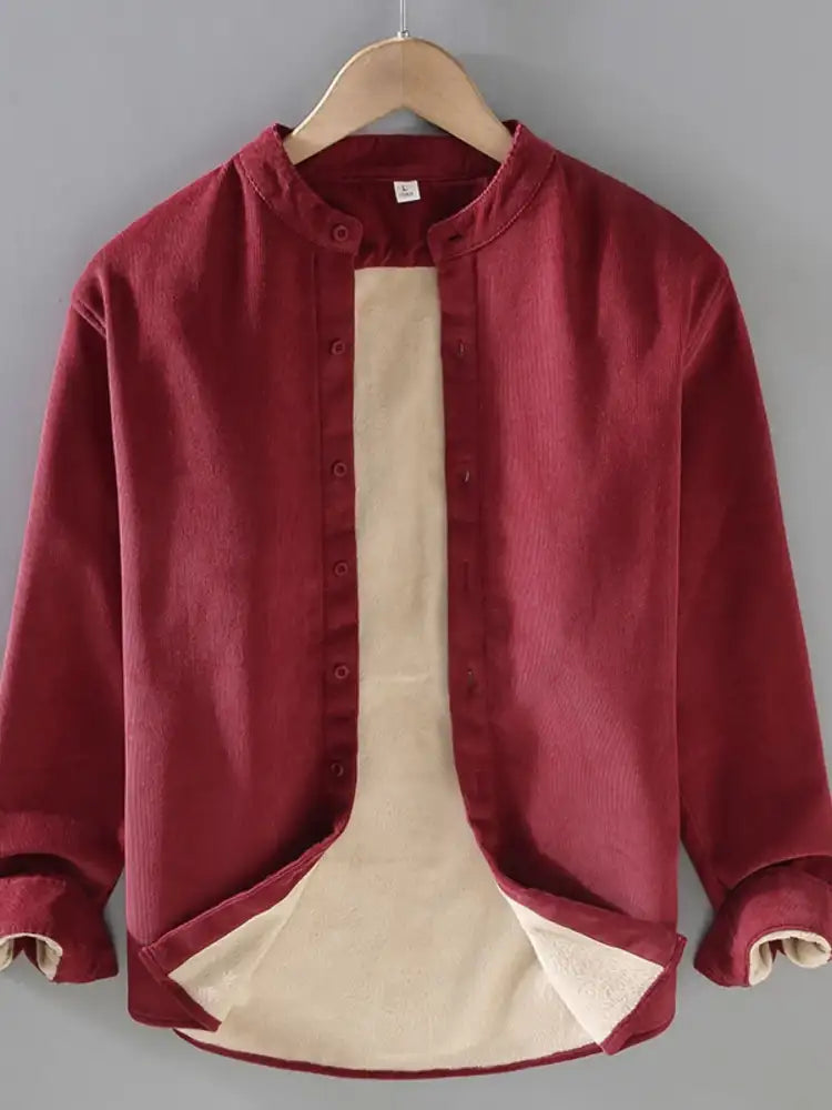 Men’s Plus Size Button Up Long Sleeve Jacket