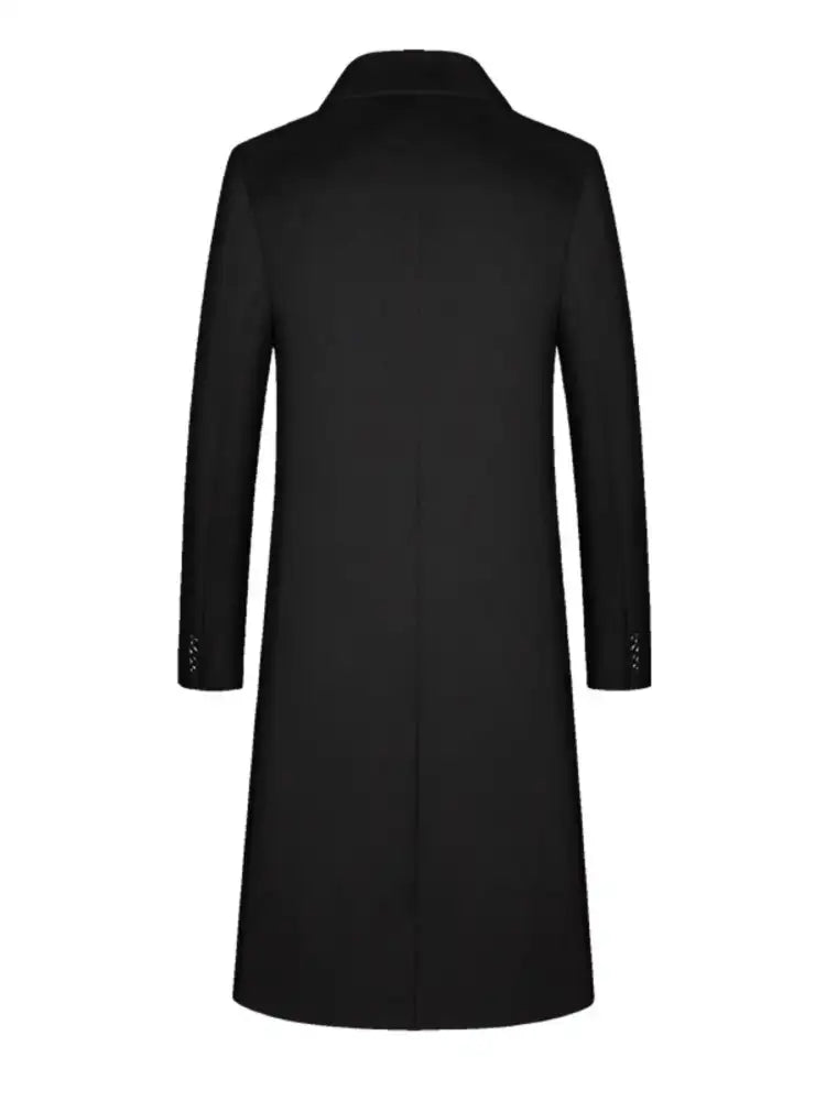 Men’s Plus Size Button Up Long Sleeve Longline Coat