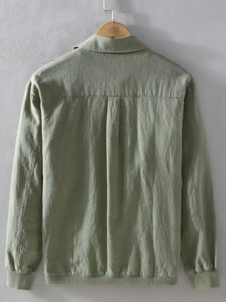Men’s Plus Size Button Up Long Sleeve Shacket