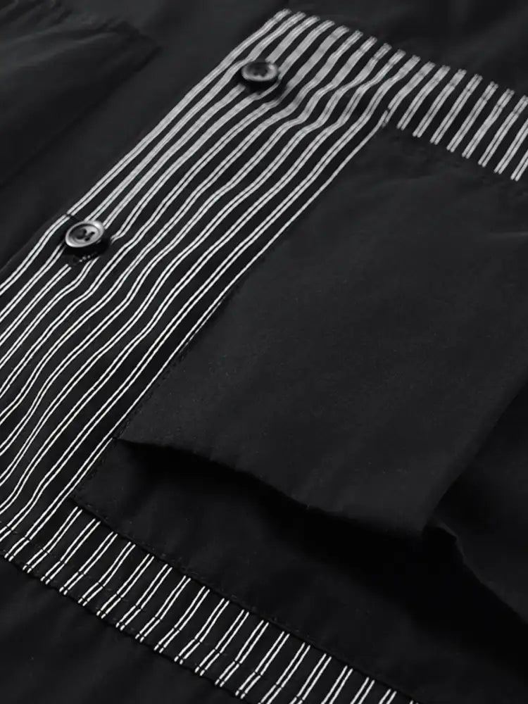 Men’s Plus Size Button Up Long Sleeve Shacket