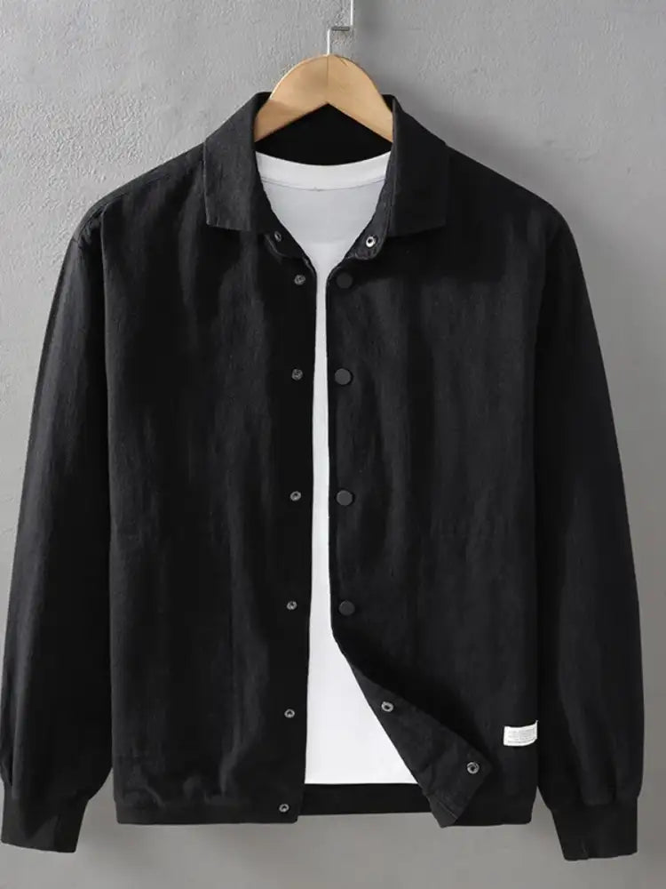 Men’s Plus Size Button Up Long Sleeve Shacket