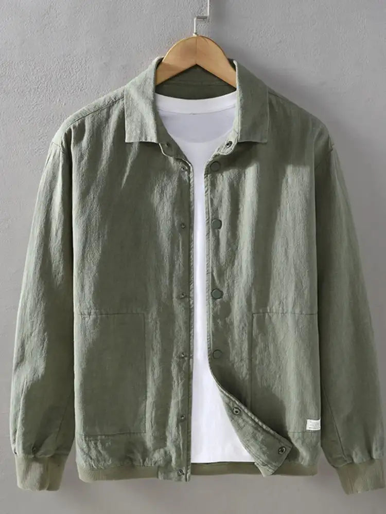 Men’s Plus Size Button Up Long Sleeve Shacket