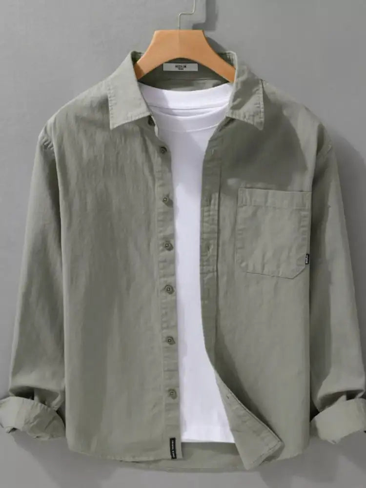 Men’s Plus Size Button Up Long Sleeve Shirt