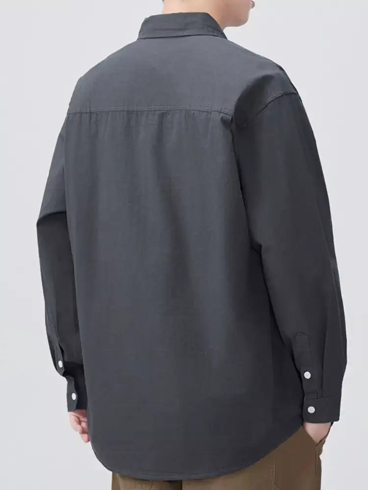 Men’s Plus Size Button Up Long Sleeve Shirt