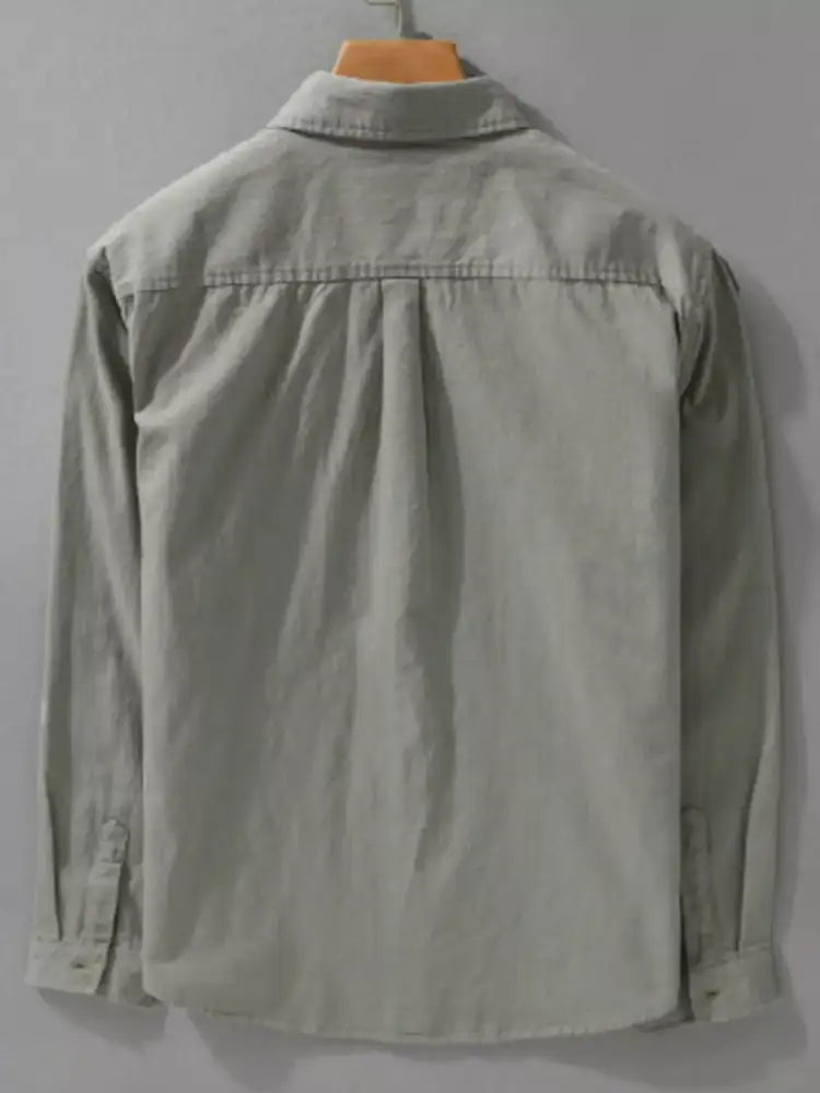 Men’s Plus Size Button Up Long Sleeve Shirt