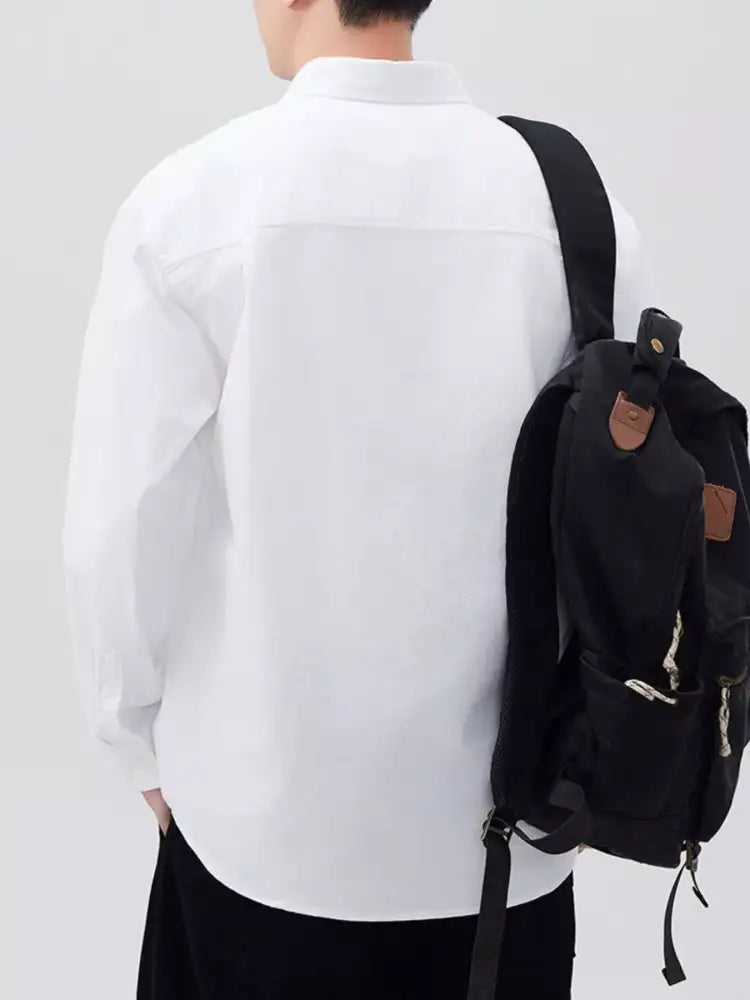 Men’s Plus Size Button Up Long Sleeve Shirt