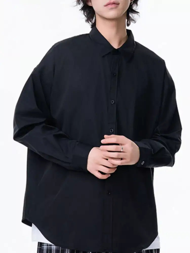 Men’s Plus Size Button Up Long Sleeve Shirt