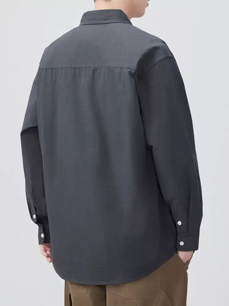 Men’s Plus Size Button Up Long Sleeve Shirt