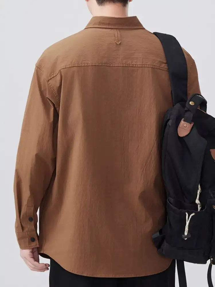 Men’s Plus Size Button Up Long Sleeve Shirt