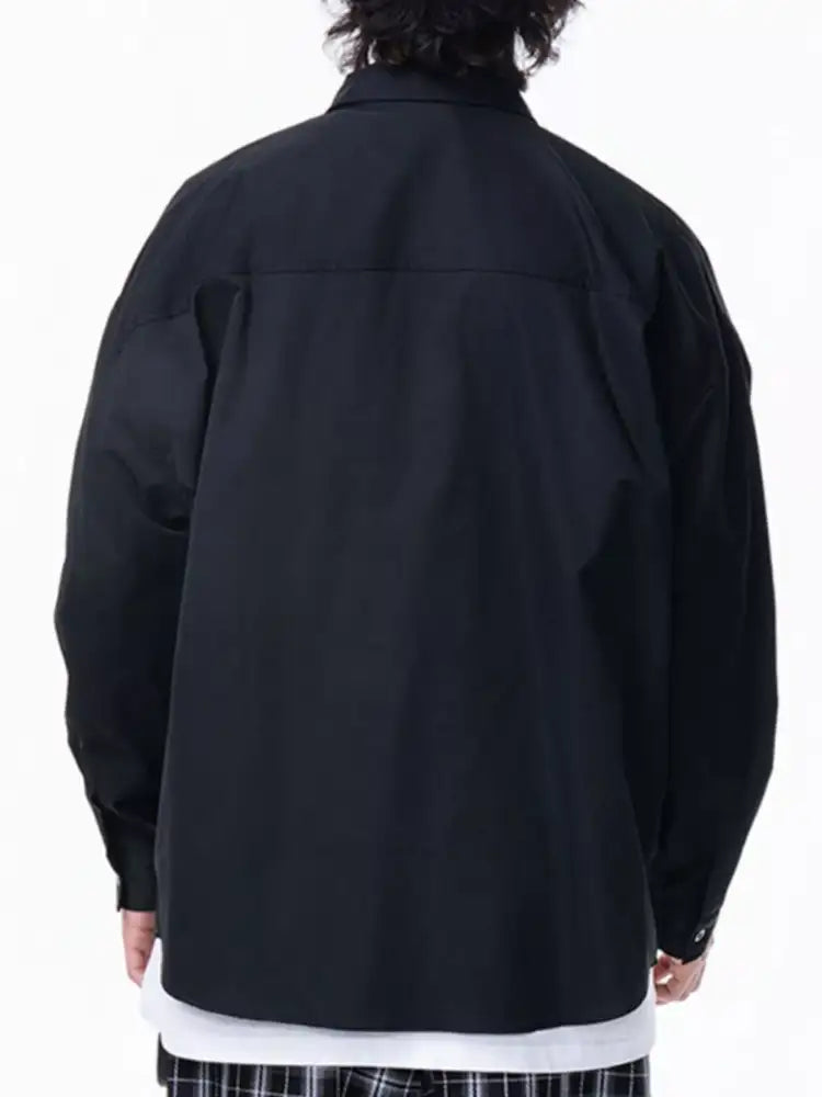 Men’s Plus Size Button Up Long Sleeve Shirt