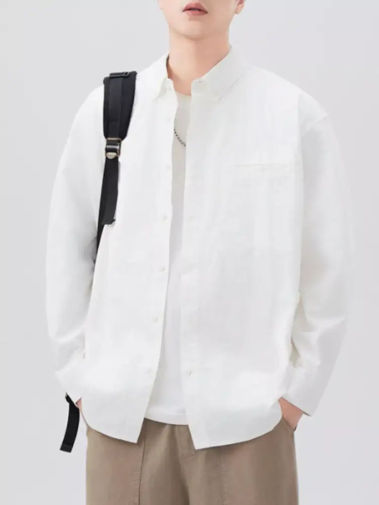 Men’s Plus Size Button Up Long Sleeve Shirt