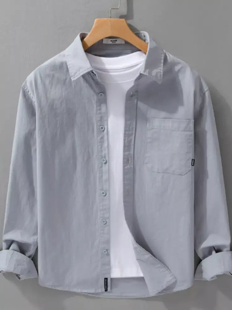Men’s Plus Size Button Up Long Sleeve Shirt