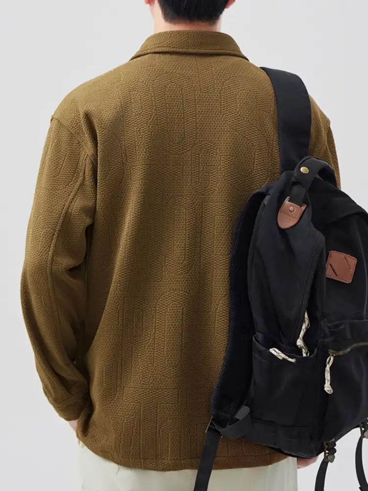 Men’s Plus Size Button Up Long Sleeve Shirt