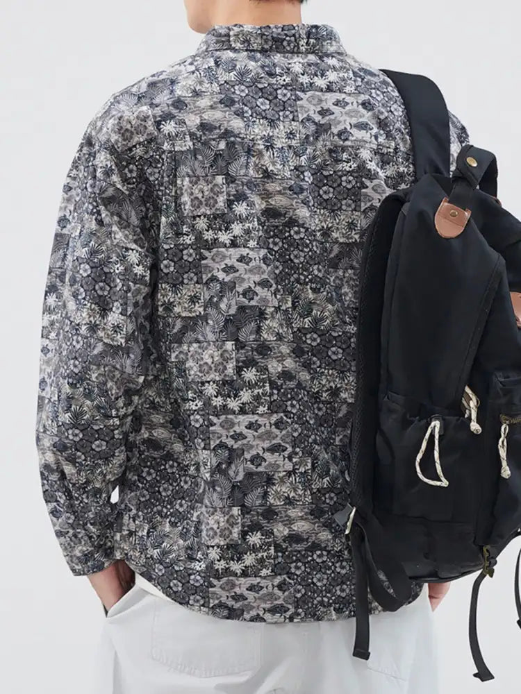 Men’s Plus Size Button Up Long Sleeve Shirt