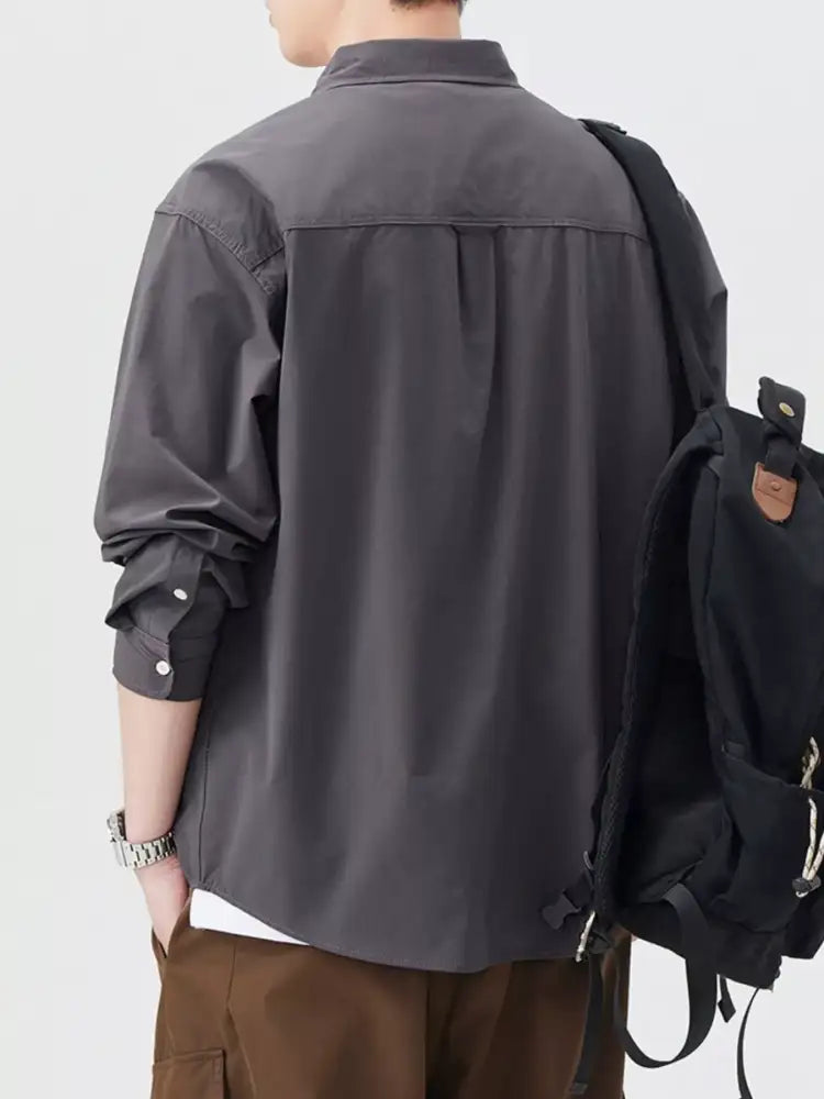 Men’s Plus Size Button Up Long Sleeve Shirt