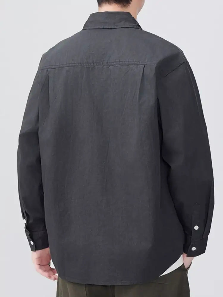 Men’s Plus Size Button Up Long Sleeve Shirt