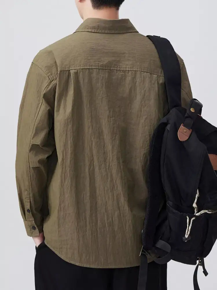 Men’s Plus Size Button Up Long Sleeve Shirt