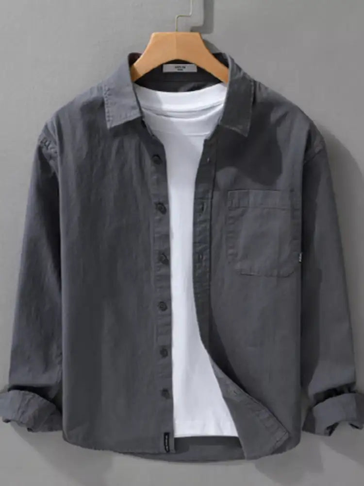 Men’s Plus Size Button Up Long Sleeve Shirt