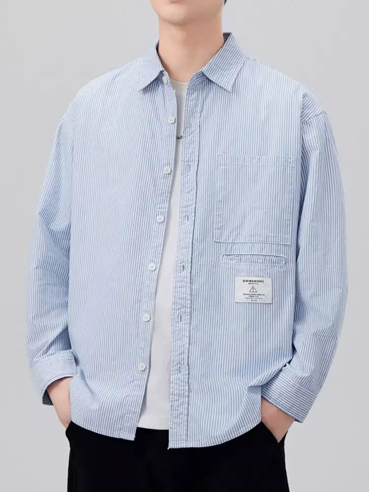 Men’s Plus Size Button Up Long Sleeve Shirt