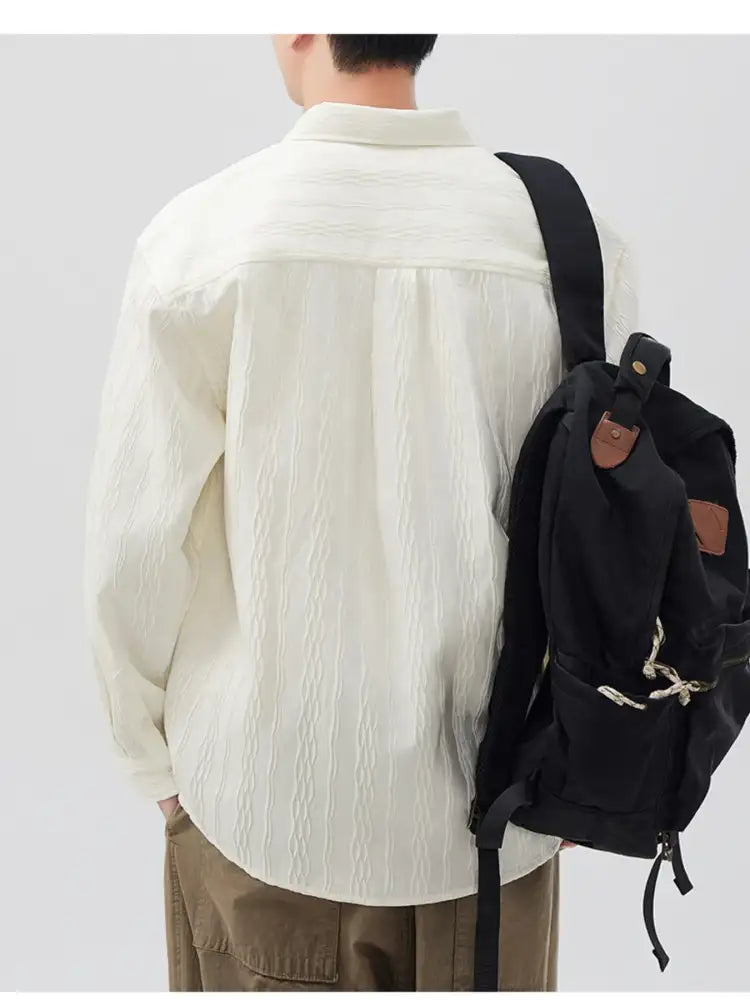 Men’s Plus Size Button Up Long Sleeve Shirt