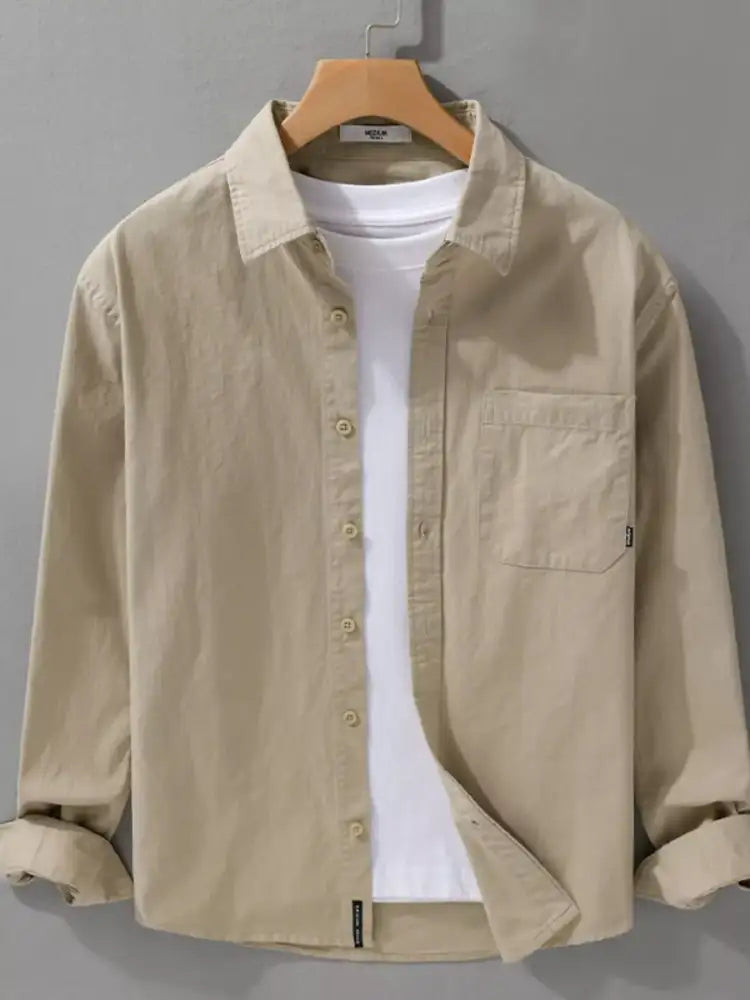 Men’s Plus Size Button Up Long Sleeve Shirt